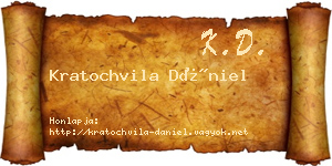 Kratochvila Dániel névjegykártya